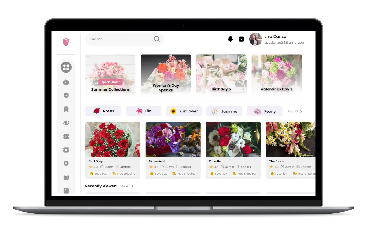 Flower delivery scheduling and admin dashboard by Deonde