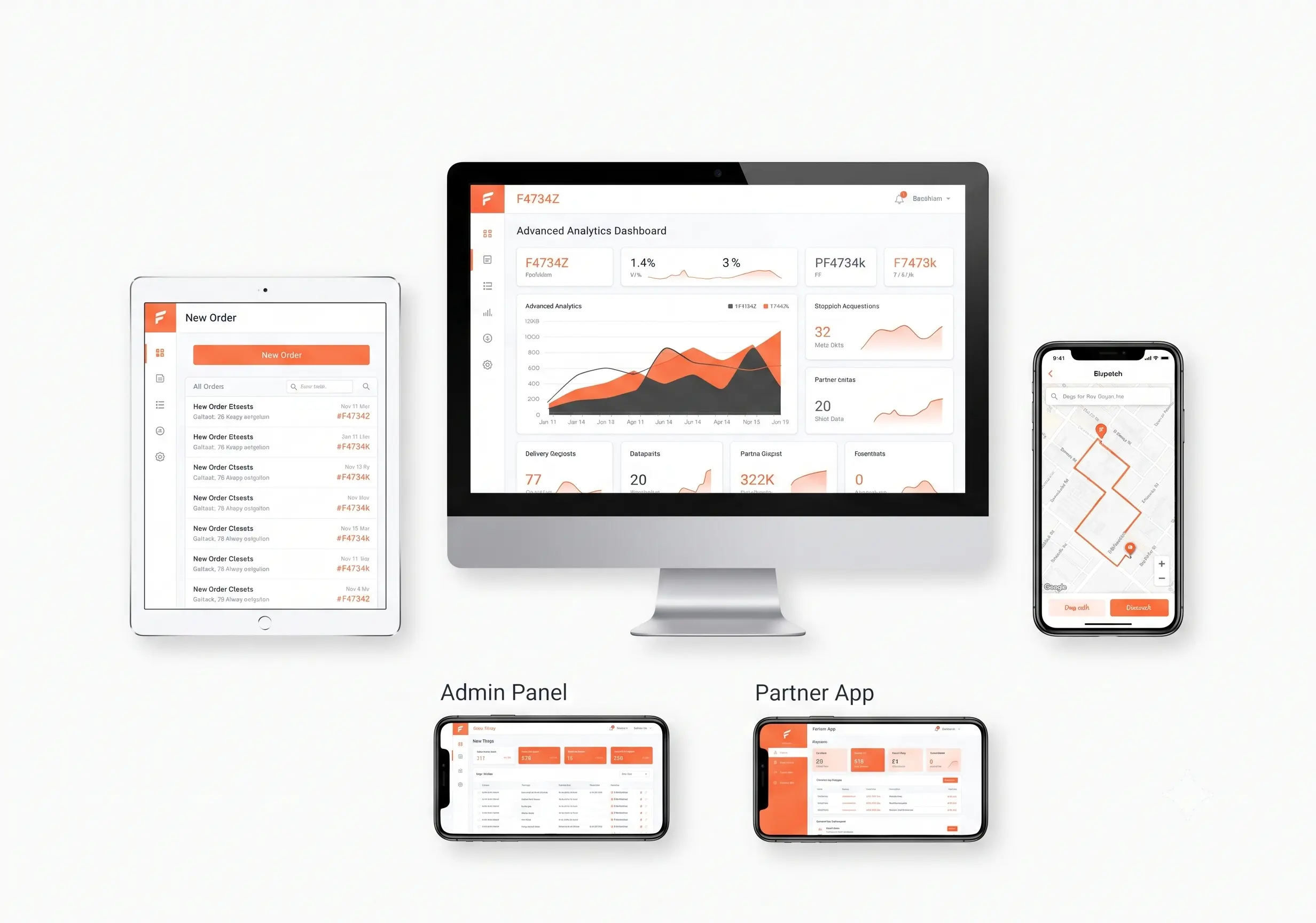 Deonde platform — customer app, driver app and admin dashboard