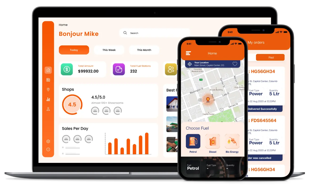 Branded fuel delivery customer app by Deonde