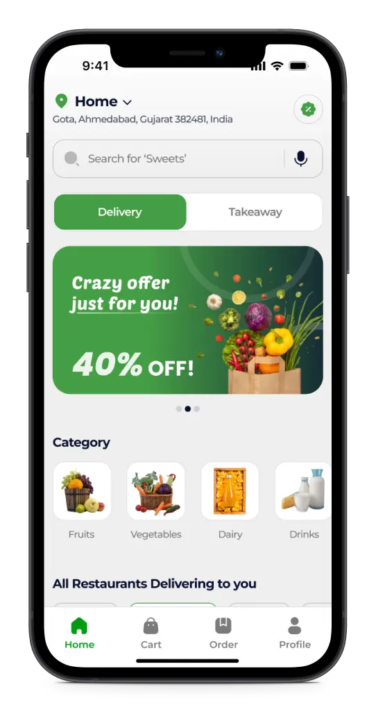 Grocery customer app screen 4