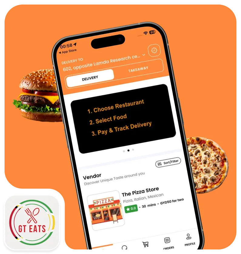 GT Eats — Guyana's first cashless food delivery platform built with Deonde