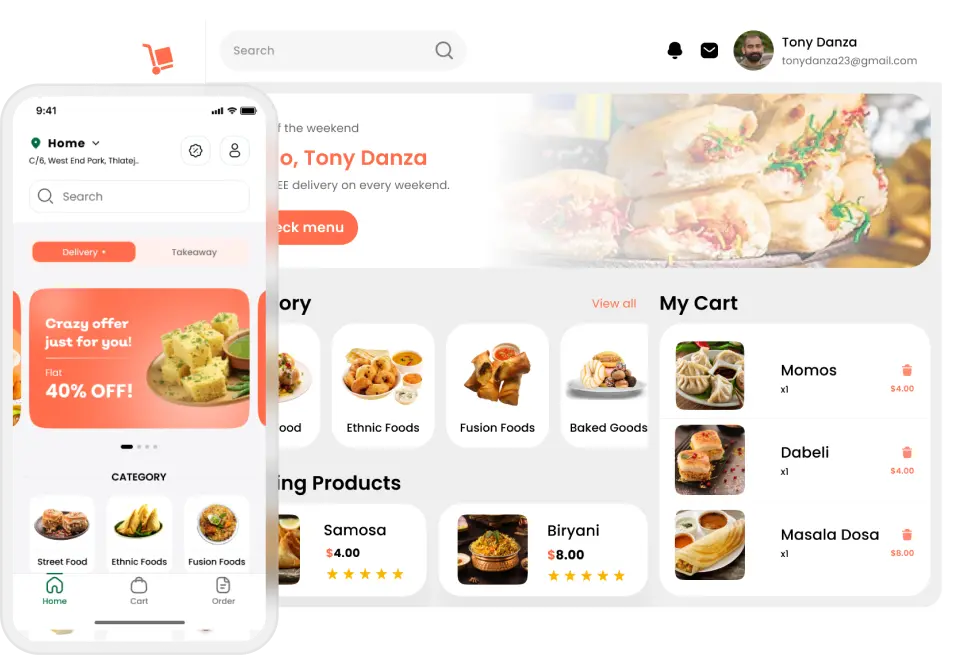 White-label hyperlocal delivery customer app by Deonde — real-time tracking and branded experience