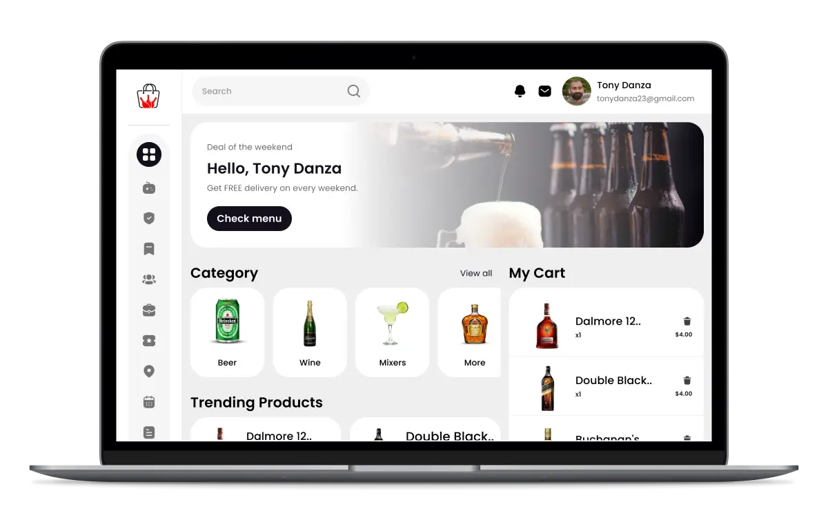 White-label alcohol and liquor delivery platform by Deonde