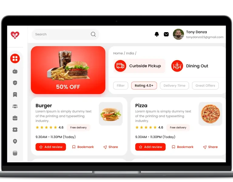 Guests order food and reserve tables online