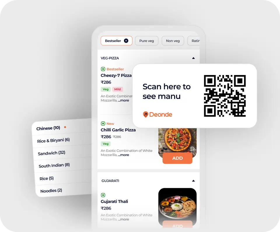 White-label branded QR code menu increasing restaurant revenue