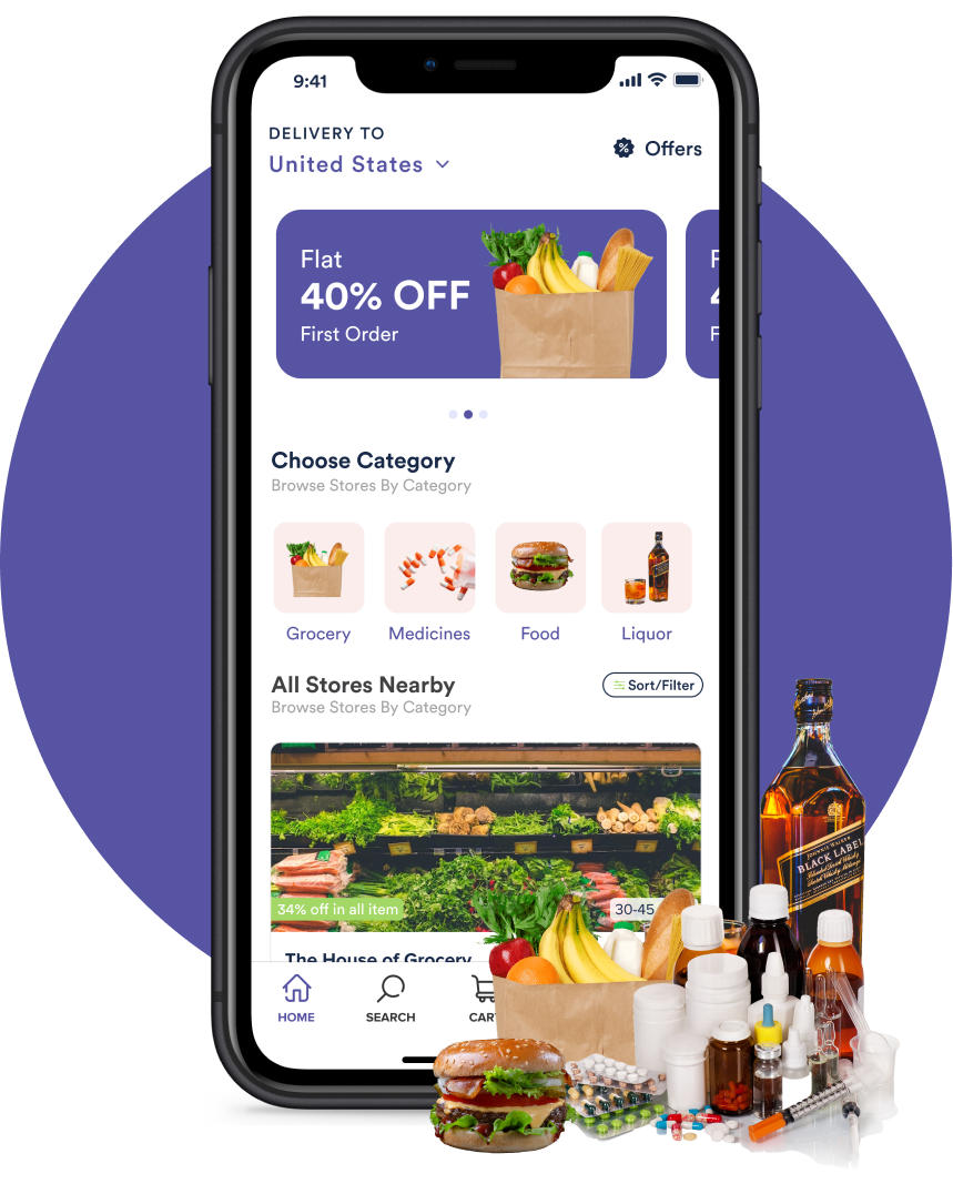 Deonde platform powering a Rappi-like delivery super app