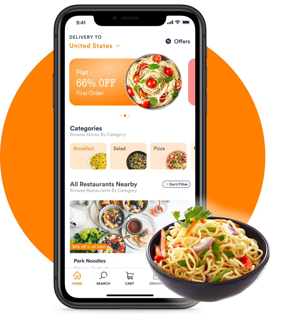 Deonde platform powering a Seamless-like delivery marketplace